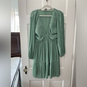 H&M Sage Green long sleeve dress
